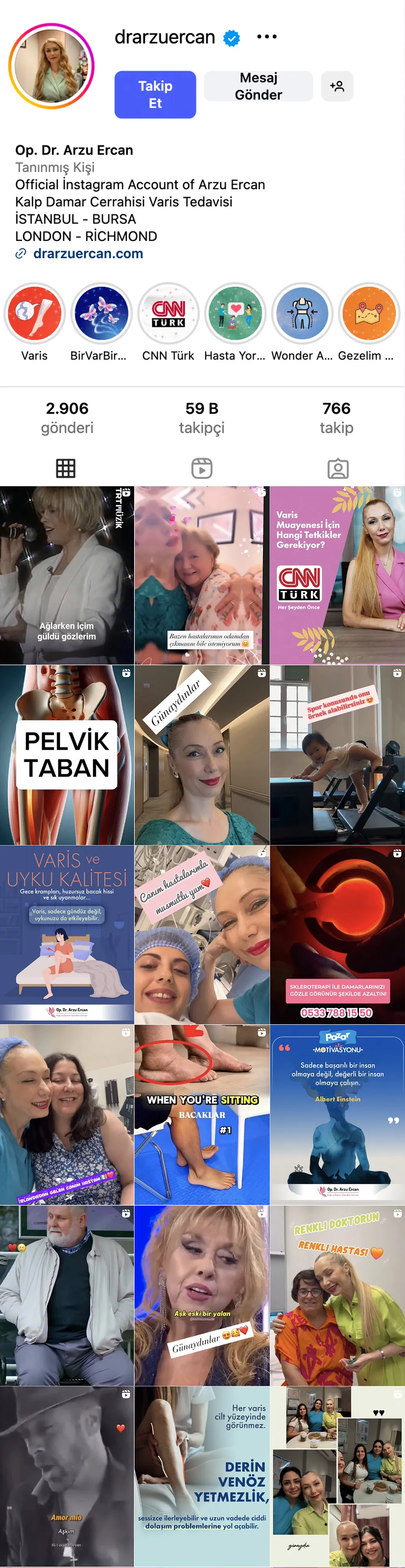 Dr. Arzu Ercan Instagram