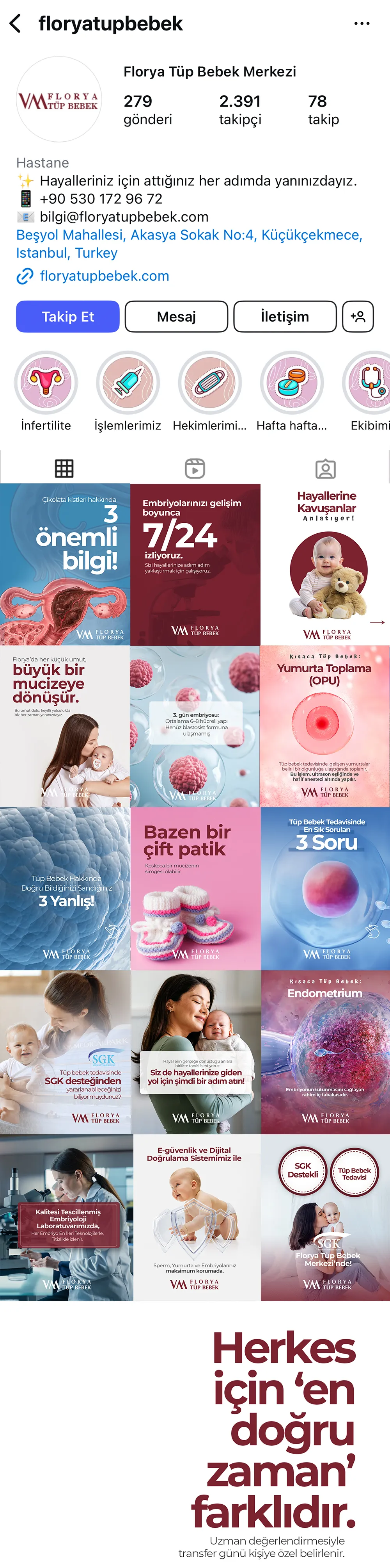 Florya Tüp Bebek Instagram